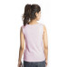 Zeme Organics Sleeveless T-Shirt with Scallop Effect Neck Rib - Pink